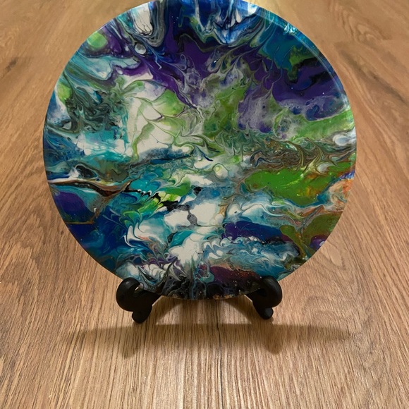 Paint pour art on wood - Picture 9 of 10